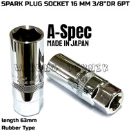 A-SPEC SPARK PLUG SOCKET 3/8" DR 16 MM 6PT - SPARK PLUG SOCKET WRENCH 16 MM 6PT 3/8"DR - SPARK PLUG 