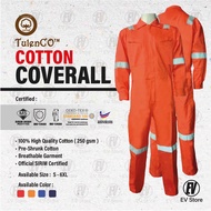 Tulen Cotton Coverall 240gsm Premium Quality Coverall Plus Size Non-FR Baju Kerja Keselamatan - Mura