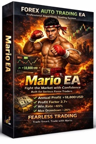โปรแกรมระบบเทรดอัตโนมัติ Mario EA Xau/Usd M5 Profit 376% a year  DD26%