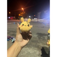ready stock pikachu  clefairy crochet keychain pikachu cute handmande pokemon crochet ready stock gi