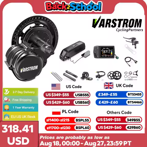 Tongsheng 48V 750W TSDZ8 48V 500W TSDZ2B Ebike Kit Electric Bicycle Central Mid Motor With Torque Se