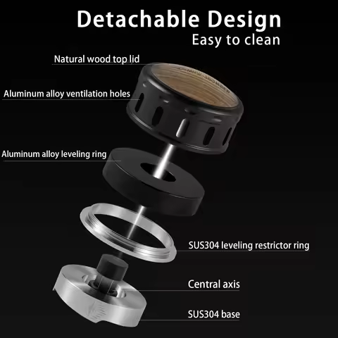 MHW-3BOMBER 58.35mm Coffee Distributor Stainless Steel Gravity Espresso Distributor & Leveler with B