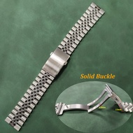 Solid Buckle Jubilee Watch Strap for Seiko 316L Stainless Steel Watchband  Straight End Bracelet  20