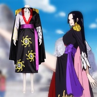 Pirate King Snake Princess cosplay costume, Empress Boya Hancock cosplay black suit, Halloween perfo