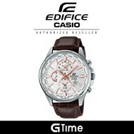 [Official 18 Months Warranty] Casio Edifice EFR-304L-7A Men's Leather Strap Chronograph Watch EFR304