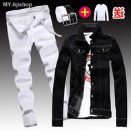 【jacket】 leather jacket 【Ready Stock】 【NEW ARRIVAL】 jacket jeans Spring and Autumn versi Korea trend