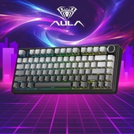 AULA F75 PRO 80% Mechanical Keyboard - 3 Modes + Space-saving Soft Gasket Multi-Purpose Knob (FIRE A