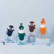 BZY bei children's sling drinking bottle, premium bpa-free straw drinking bottle