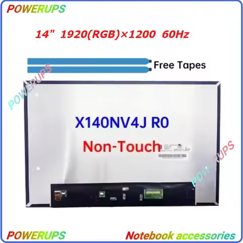 Laptop New 14" LCD Screen X140NV4J R0 Display Matrix Panel Replacement 1920x1200 eDP 30 Pins Non-Tou