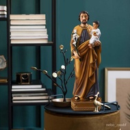 Saint Joseph With Child Resin Religious Statue Eco-friendly Resin Handcrafted God Statue Religious C