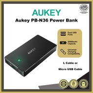 Aukey PB-N36 20000mAh Power Bank 3.4A Dual Turbo Recharge L Input