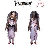 Spooky And Fun Halloween Costume For Kids Ghost Bride Outfit For Cosplay