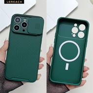 Lereach Magsafe ที่ครอบป้องกันกล้องเคสสำหรับ Apple iPhone 15 14 13 12 Pro Max Plus Mini  ที่ป้องกันกล้อง เคสโทรศัพท์ฝาหลังกันกระแทก