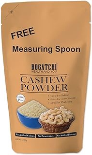BOGATCHI Cashew Powder for Making - Curry, Paneer Sabzi, White Gravy, Malai Kofta, White Chicken, Dum Aloo, Kaju Shake , Ice Cream , , 200g , Free Measuring Spoon