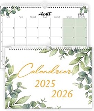 Wall Calendar UK 2025 2026 Month to View - Jan 25 to June 26 (18 months) - Family Calendar for Easy 
