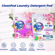 CleanPod Fantasy Floral Laundry Pod Detergent/Deterjen Pod 15Gr/Pod (1 Pack X 20 Pods)