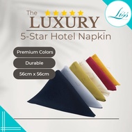 LISS 5 Star Hotel Series Napkin Hotel Napkin Table - Luxurious Polyester Cotton Feel - Assorted Colo