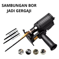 Murah Adaptor Gergaji Mesin Bor Gergaji Jigsaw Gergaji Mesin Mini Gerg