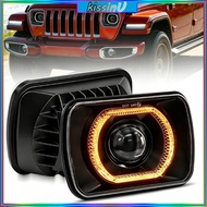 kiss 7 Inch 5x7 7x6 Projector Headlight Pair with Daytime Light Style for Repair Use