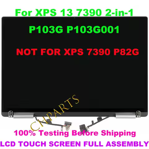 13.4" For Dell XPS 13 7390 9310 2-in-1 P103G P103G001 P103G002 Laptop LCD Touch Screen Replacement F