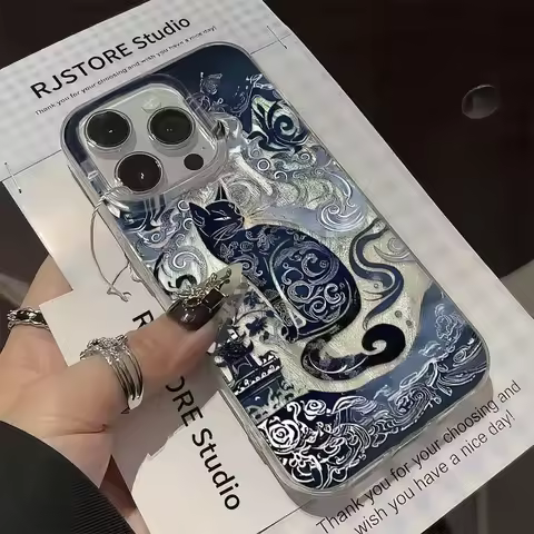 Blue Totem Cat Phone Case For Huawei Honor 200 200LITE X9 X9A X9B X8 X7 X6 X5 X8A X7B X6A X5B X8C Sh