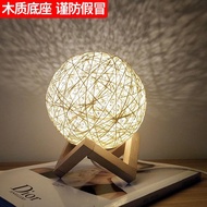 LP-6 Get Gifts🎀bCreativeinsTable Lamp Bedroom Bedside Small Night Lamp Girl Small Light Moon Children Starry Sky Project