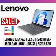 Lenovo Ideapad Flex 5, Intel i5-12th gen/16GB RAM/512GB SSD