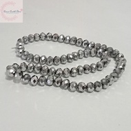 Metallic Czech Crystal Beads / Czech Crystal Bakpao 8mm Color - Silver
