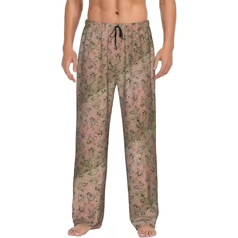 Custom B-Bambies Anime Pajama Pants for Men Sleepwear Lounge Sleep Bottoms Stretch with Pockets