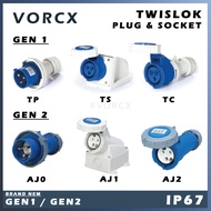 NEM 16A 32A Twislok Plug & Socket IP67 Gen1 Gen2
