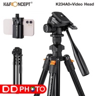 K&F Concept KF09.115 Aluminum Tripod K234A0+Video Head ขาตั้งกล้อง