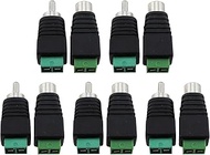 RLECS 10PCS Video Connector Adaptor RCA Header Solderless Audio Header Black AV Audio Male and Femal