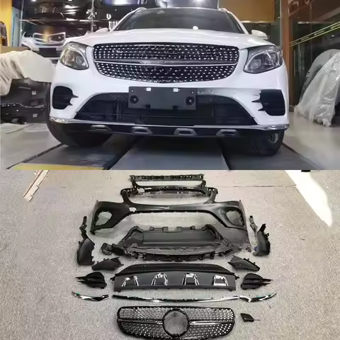 For Mercedes Benz GLC43 Modify GLC43 AMG Body Kit Front Rear Bumper Rear Diffuser Exhaust Tip