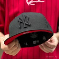 Topi Lelaki MLB New York Yankees World Series 1996 All Black&Red Fitted Hat Men’s Fully Enclosed Hip