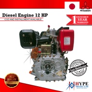 Mitsubishi Diesel Engine 12 HP 190F Highspeed Lowspeed Electric And Manual Start