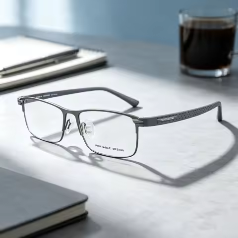 Square Design Metal Men Optical Frames Eyeglasses Rack Commercial Glasses Fashion Eyeglasses Frame M