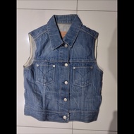 (Natural Jeans Old Mind) M Jeans sleeveless outer