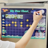 Kids Magnetic Reward Chart Board Dry Erase Reusable Behavior Chores Chart Good Habits Table Calendar