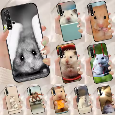 Cute Lovely Pet Hamster For Huawei Nova Y90 Y70 Y60 Y61 Y91 Y72 9 10 SE 12i 12s 11i 5T P60 Pro P20 P