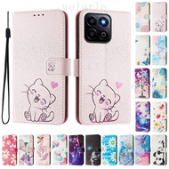 Honor 400/Pro/Lite Flip Leather Wallet Case Magnetic Book Cover Cute Painted Pattern Compatible with