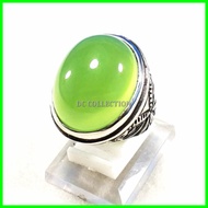 CINCIN BATU AKIK NATURAL GREEN APPLE CHALCEDONY BIG SIZE MUMBUL BOSS TERMURAH