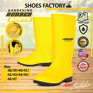 LDM Rubber Boot Yellow Gardening Anti Slip Waterproof Outdoor Rain Boots PVC Shoes Kasut Hujan Kasut