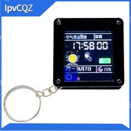 ESP32 C3 1.44inch LCD Desktop Trinket Mini TV Portable Pendant LVGL Weather Station GIF Animation & 