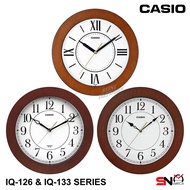 Casio  IQ-126 IQ-133 Wall Clock Wood Grain Wall Clock Home Office Living Room Jam Dinding