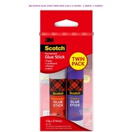 3M SCOTCH GLUE STICK VALUE PACK 15G X 2 STICKS (1 WHITE/1 PURPLE)