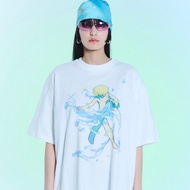 [Tohns] Aquarius Oversized T-shirt เสื้อยืดโอเวอร์ไซส์ลาย ราศีกุมภ์ (Aquarius) ด้วยลายกราฟิกหนุ่มเทน