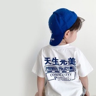 2026CT117 Pure Cotton Dropped Shoulder Children T Printed Style 90-170COD 2026 Fashion COD
