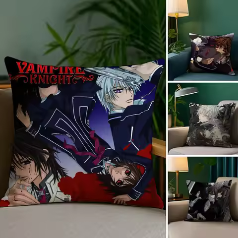 Vampire Knight anime Pillow Case Anti-dustmite Pillowcase Invisible zipper silky short plush Sofa cu