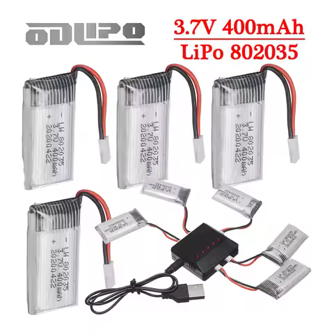 Lipo Battery 3.7V 400mAh 25C / Battery Charger for KY101 H31 X4 H107 E33C E33 U816A V252 H6C RC Quad