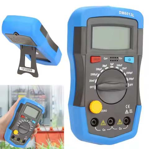 DM6013L Digital Capacimeter 1999 Counts 200pF~20mF Capacitance Capacitor Measuring Meter Data Hold L
